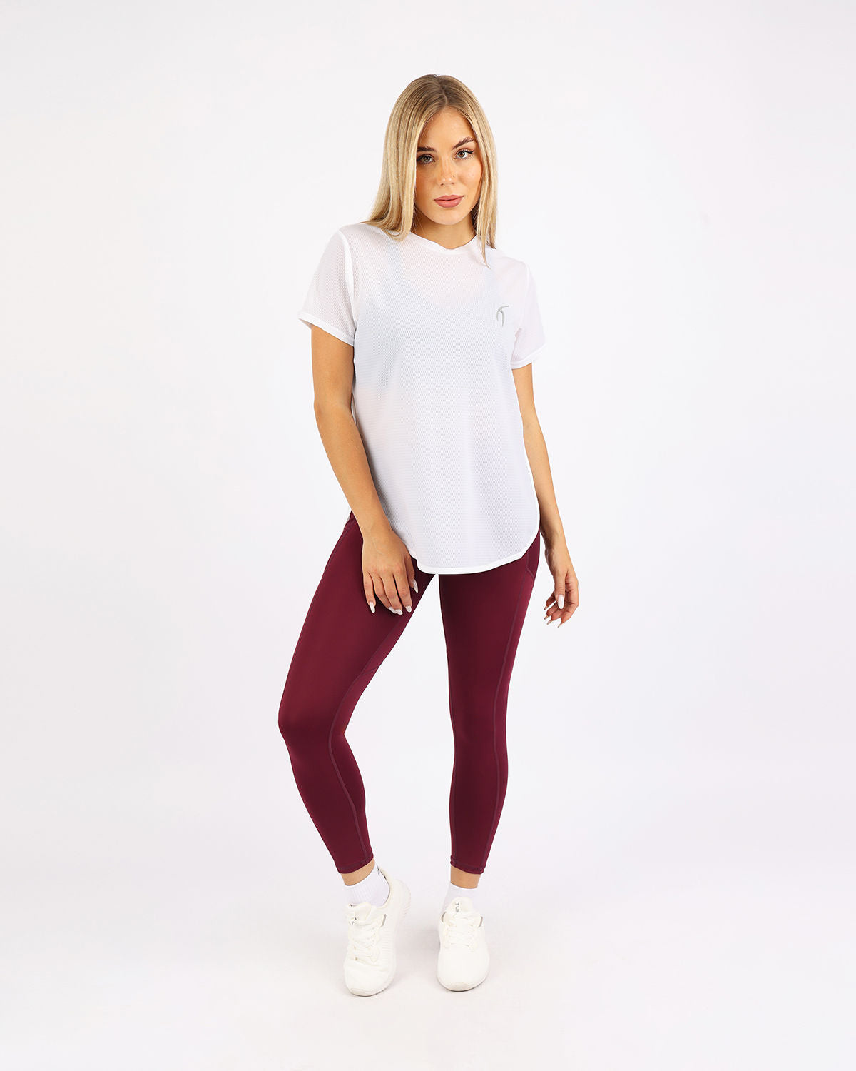 Short-Sleeve Training White Top-Atum -85564355