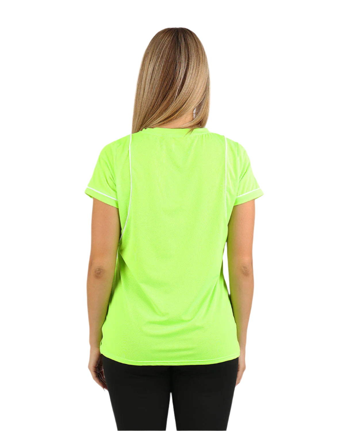 Short-Sleeve Breathable Lime Green Mesh Top-Atum -69417555
