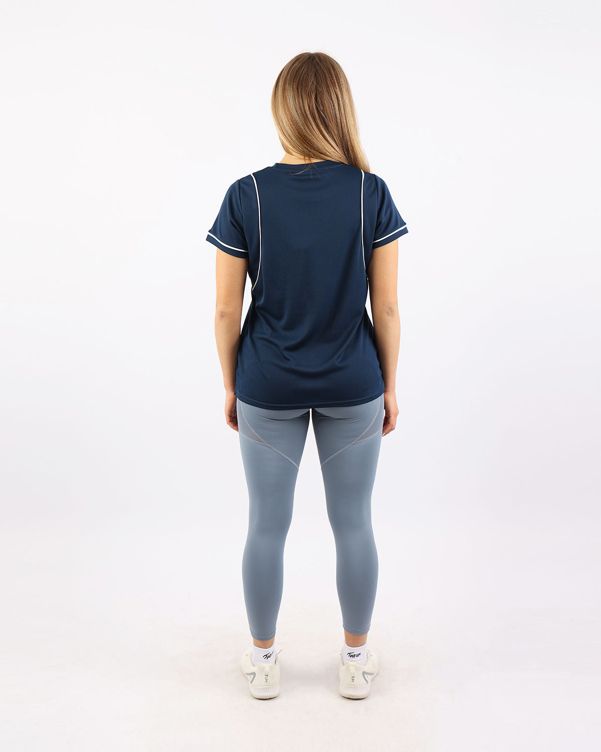 Ultra-Soft Cropped Blue T-Shirt-Atum -92572324