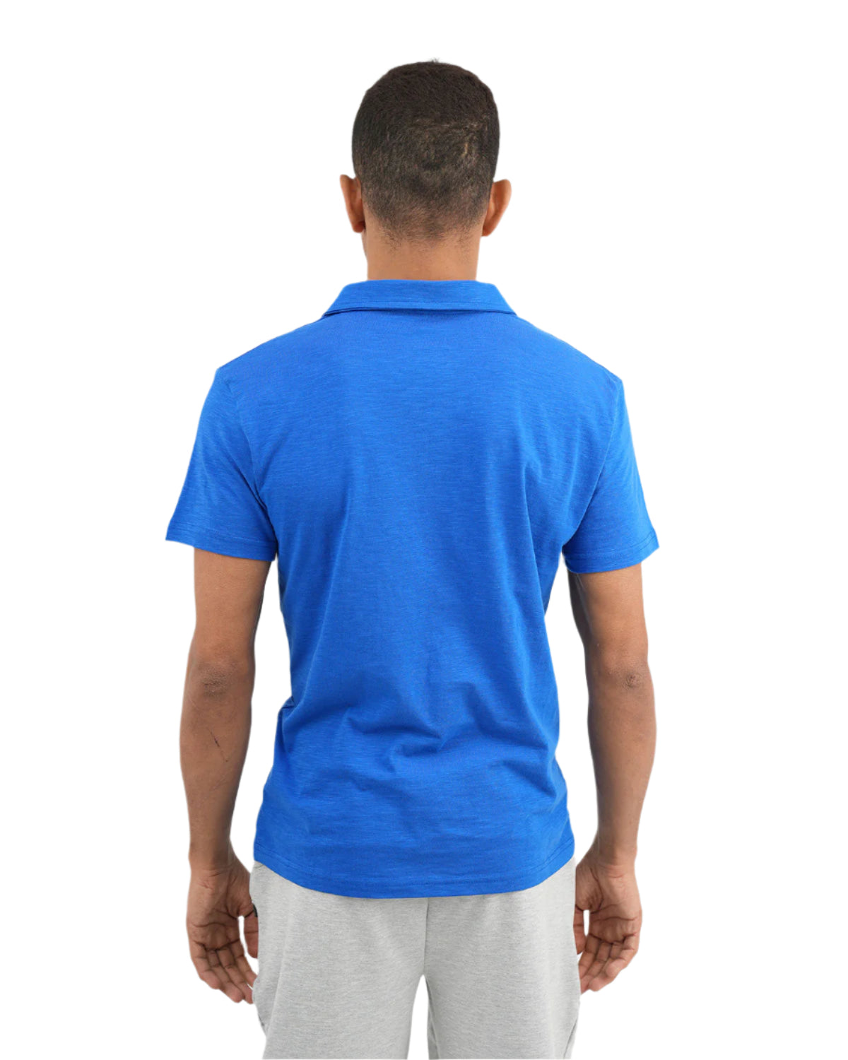 Comfort Slub Blue Polo Shirt-Atum -97992141