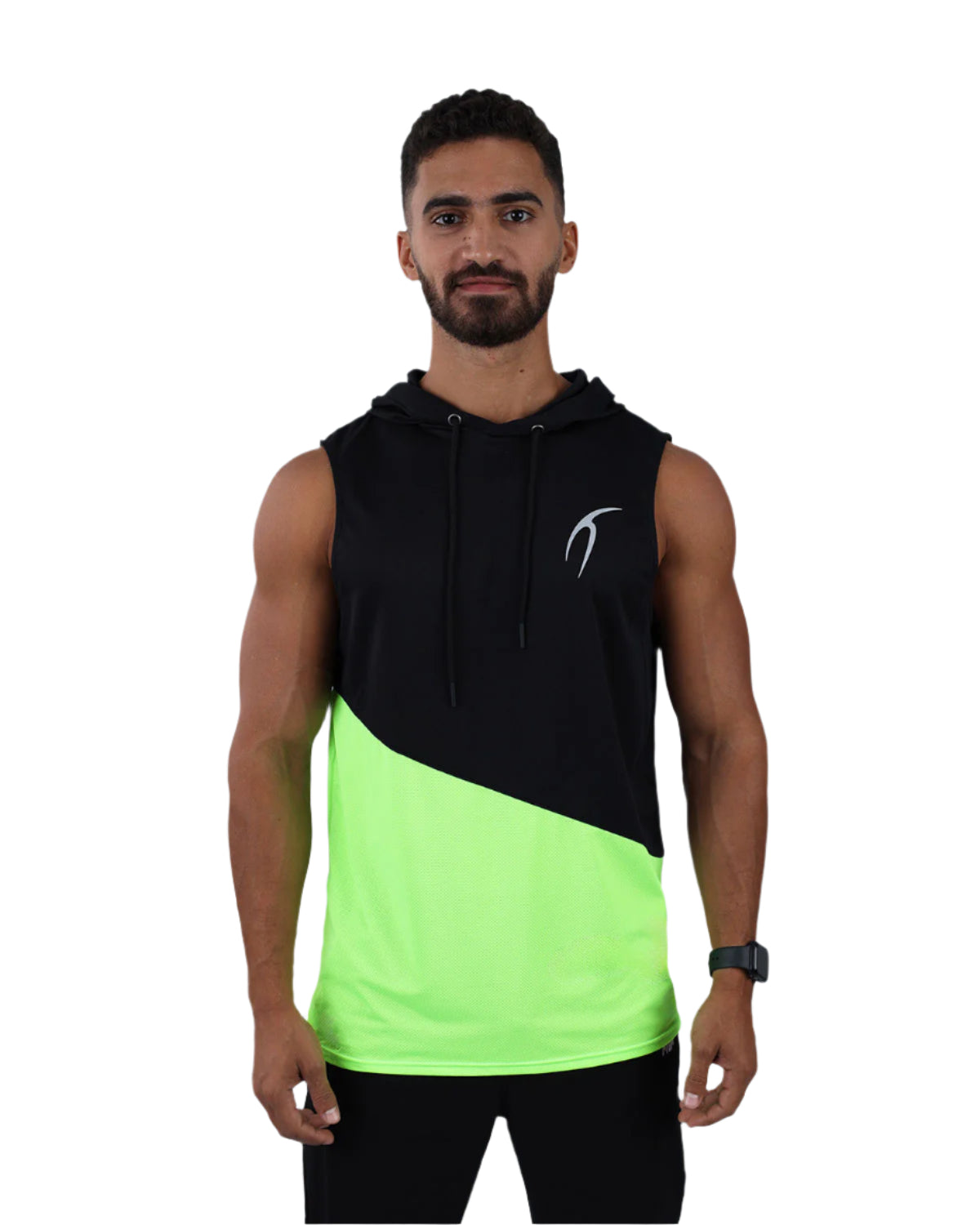 Sleeveless Breathable Green Hoodie-Atum -36916505