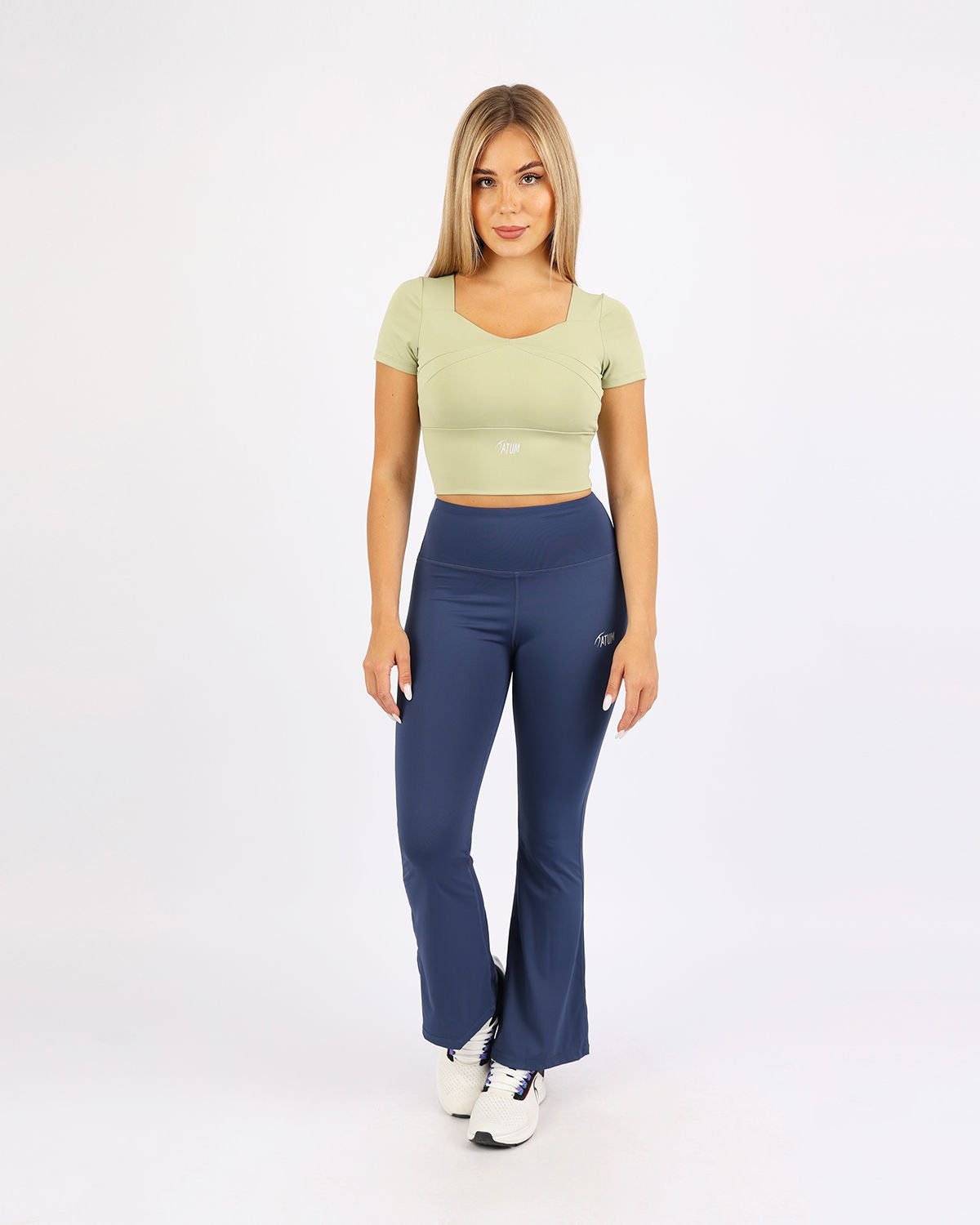 Serenity Sculpt Green Crop Top-Atum -26310127