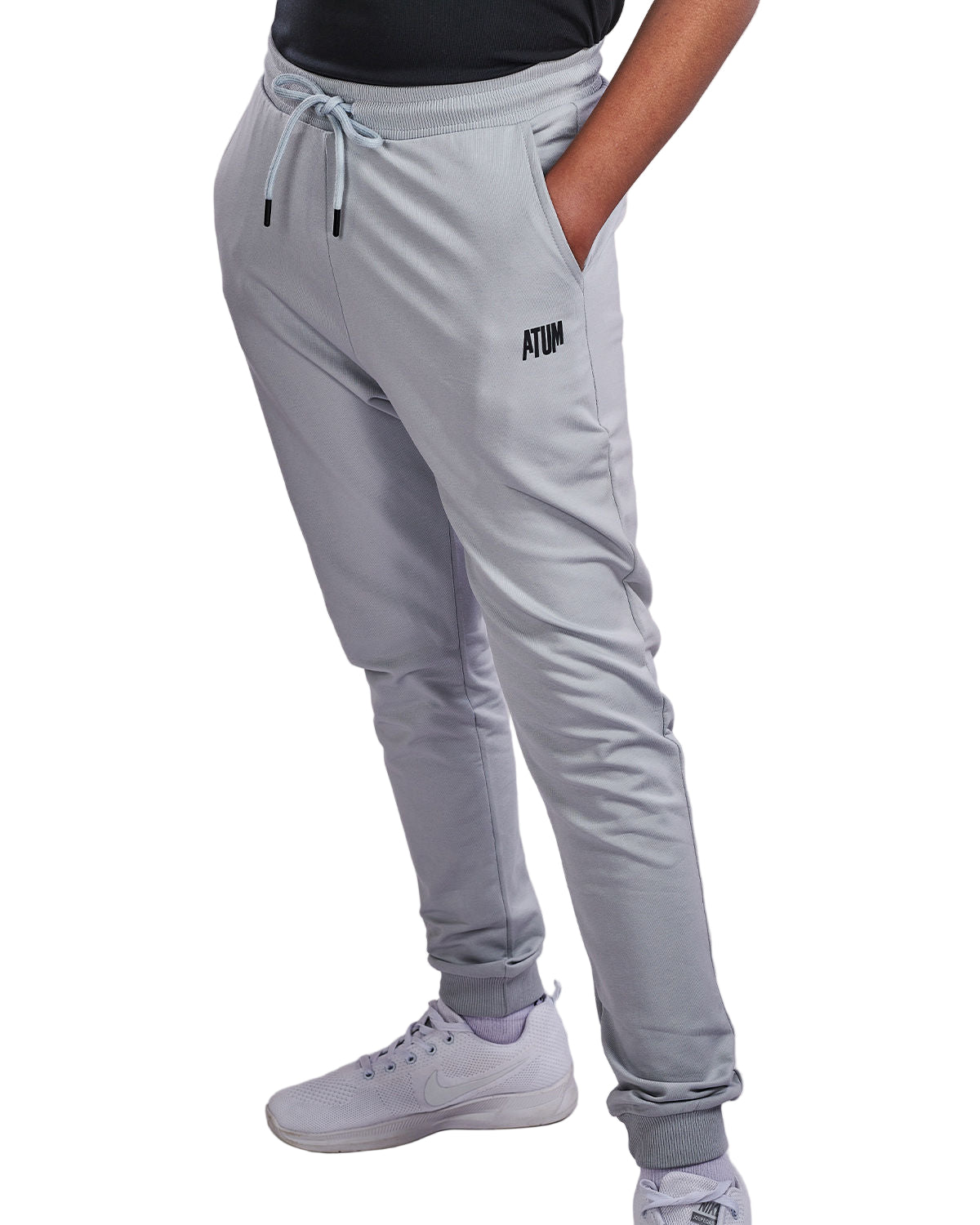 Boy's Sportive Gray Sweatpants-Atum -86992731