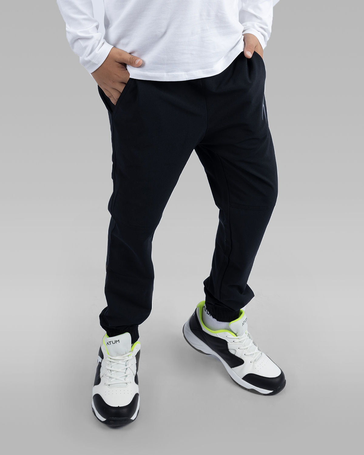 Basic Training Boy's Black Pants-Atum -74539976
