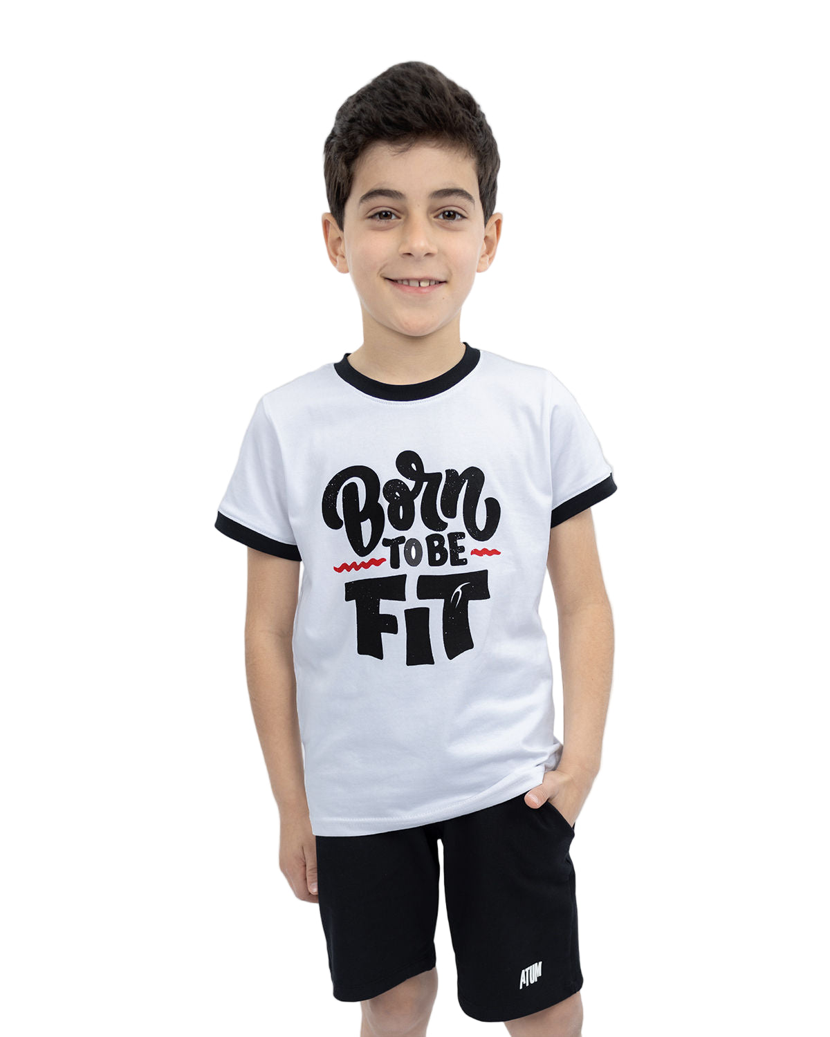 Boy's Be Fit Crew-Neck T-Shirt-Atum -83829206