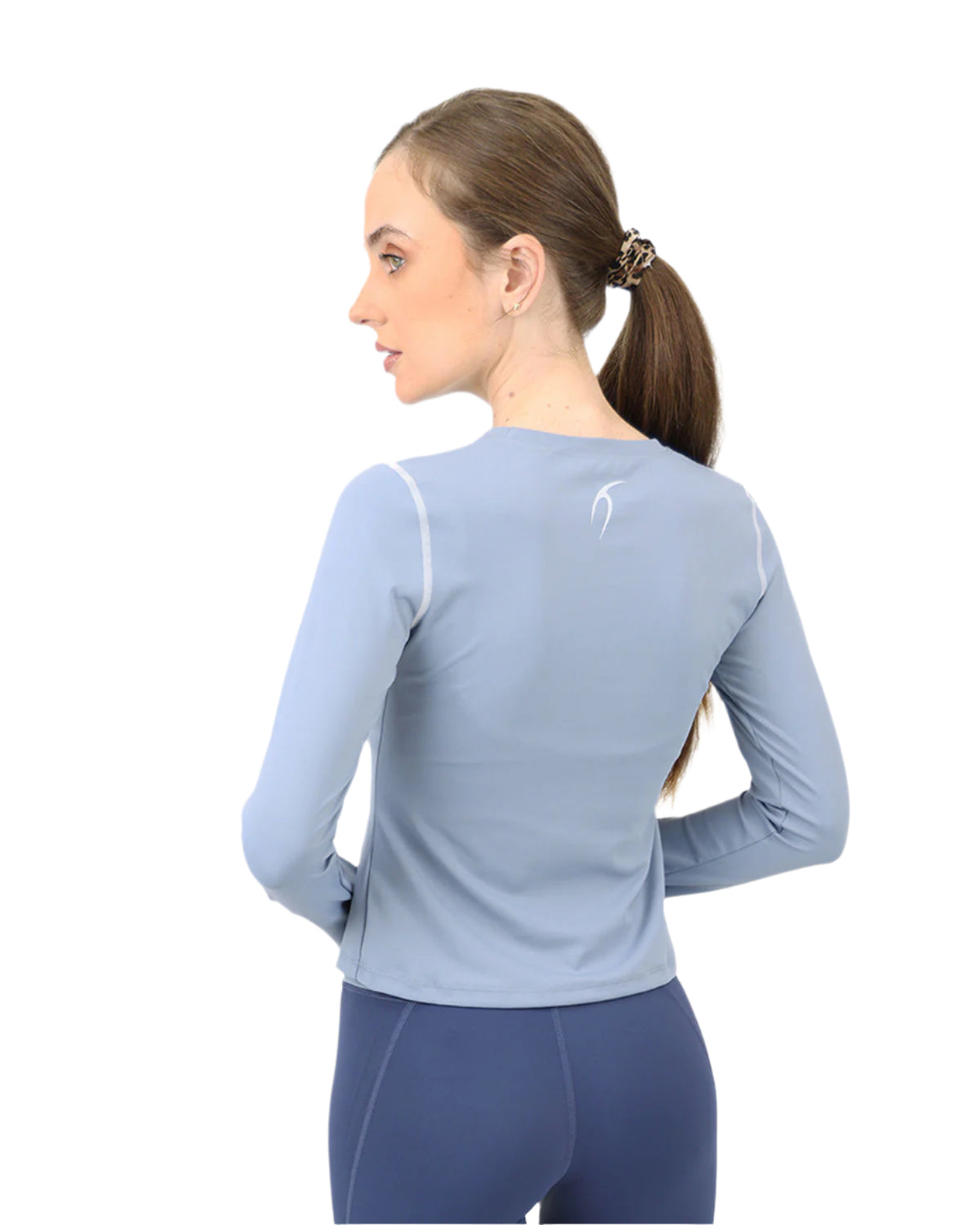 Streamline Long Slevess Women's Blue Top-Atum -61792614