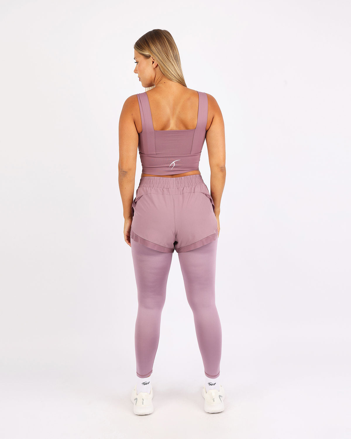 Pocket Wave Skort Purple Leggings-Atum -27914119