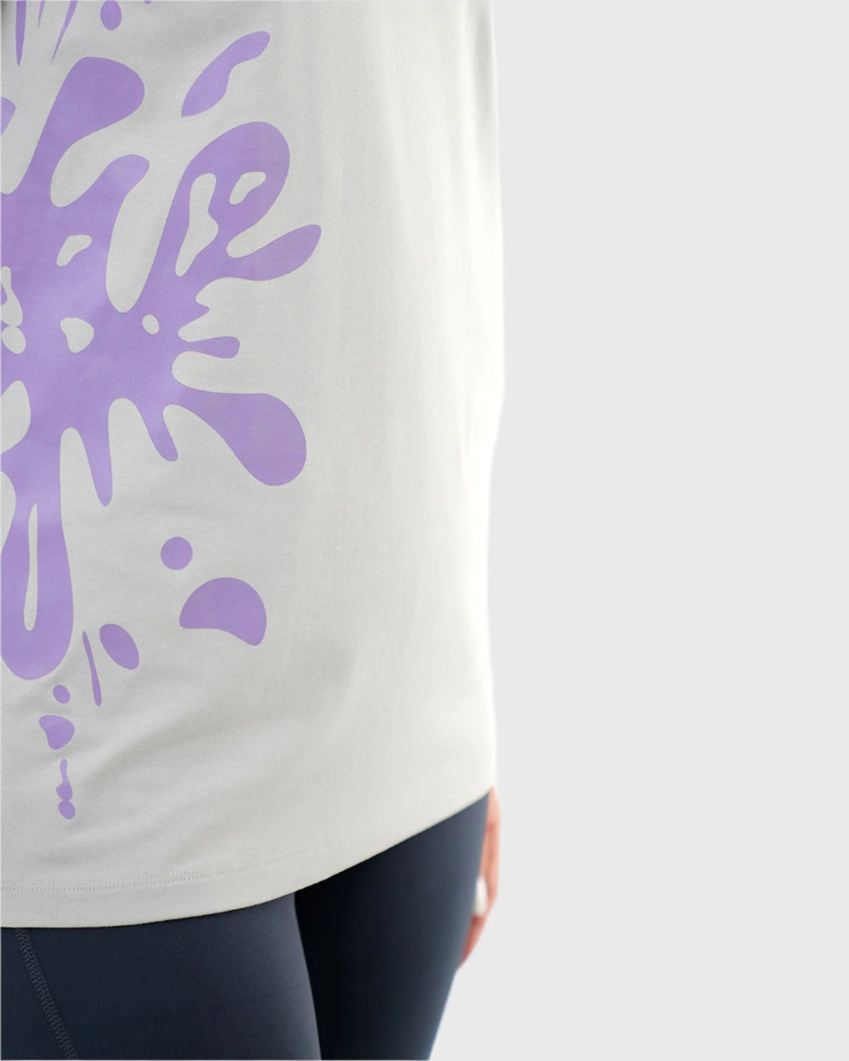 Oversized Splash Gray T-Shirt-Atum -24426932