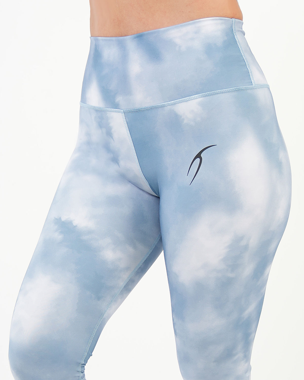 Yoga Printed Blue Leggings-Atum -33575521