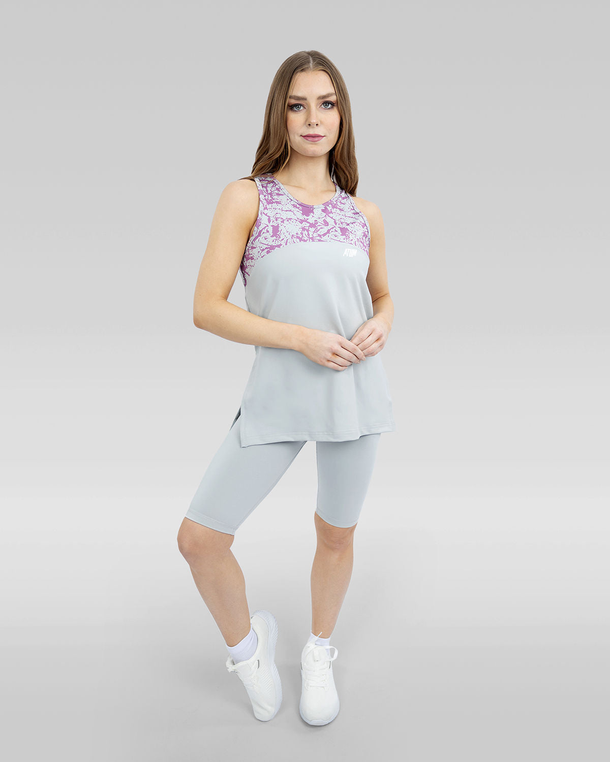 Printed Gray Tank Top