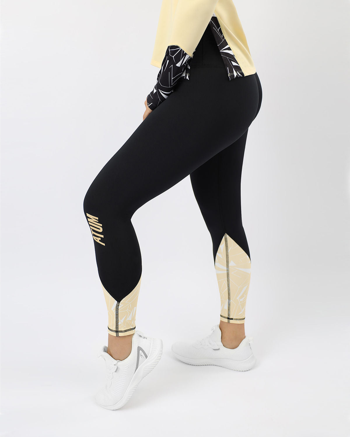 Printed Women's Black Leggings-Atum -69427495