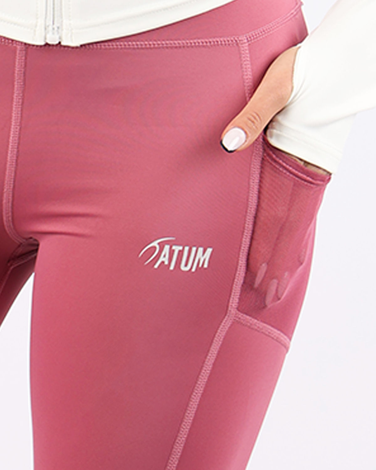 Pocket Flex Capri Pink Leggings-Atum -41836162