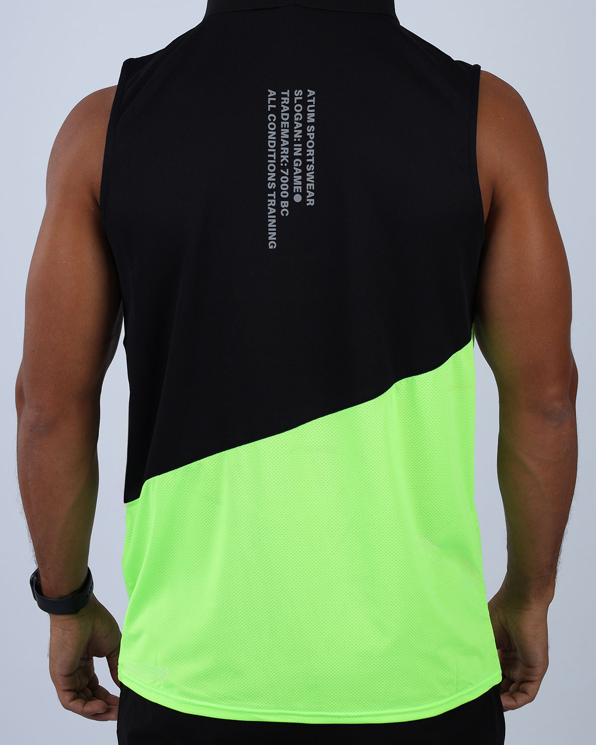 Sleeveless Breathable Green Hoodie-Atum -83754349