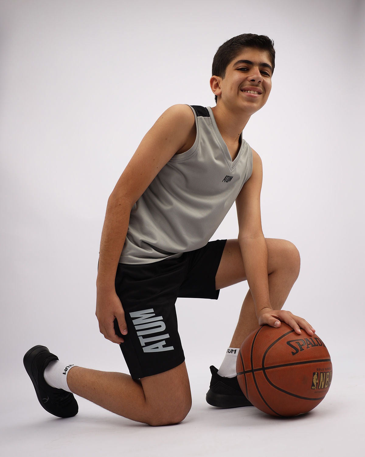 Basketball Boy's Black Short-Atum -26876100