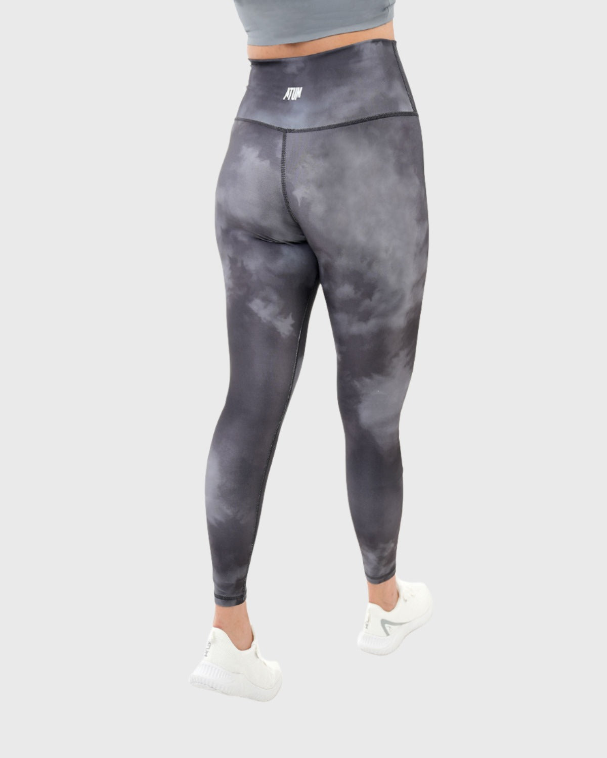 Yoga Printed Gray Leggings-Atum -9766171