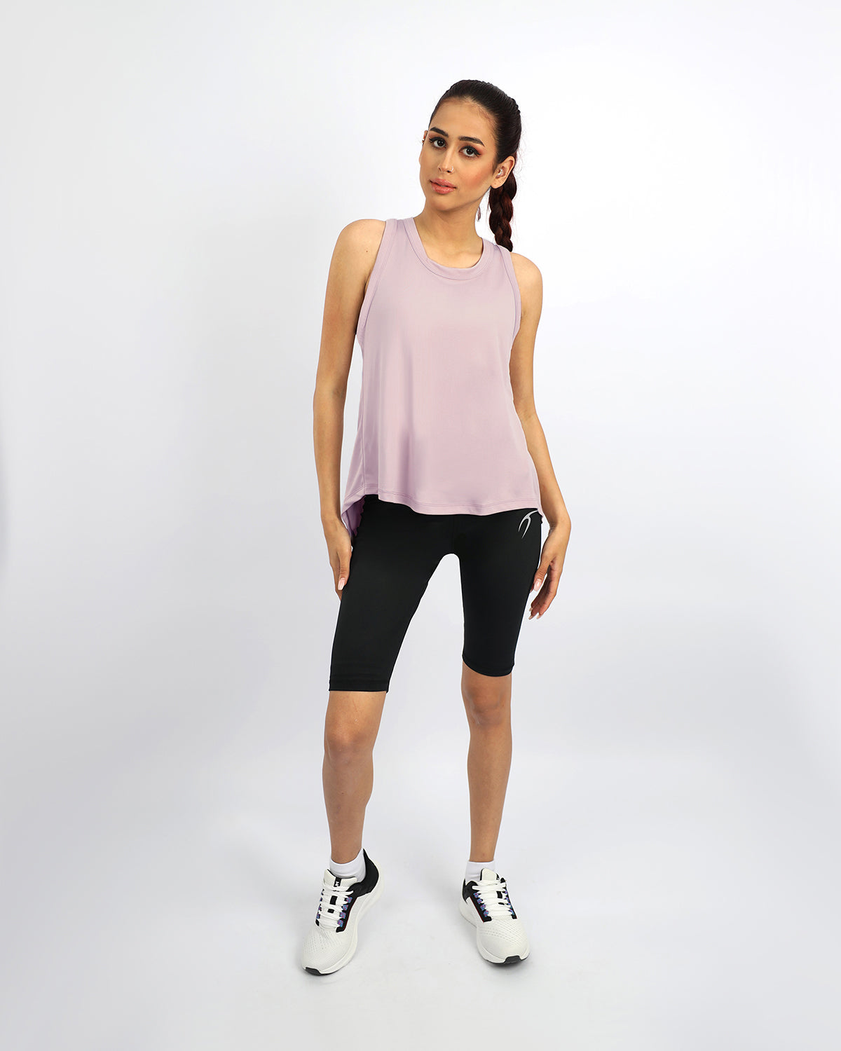 Women's Cross Back Gray Top-Atum -84368410