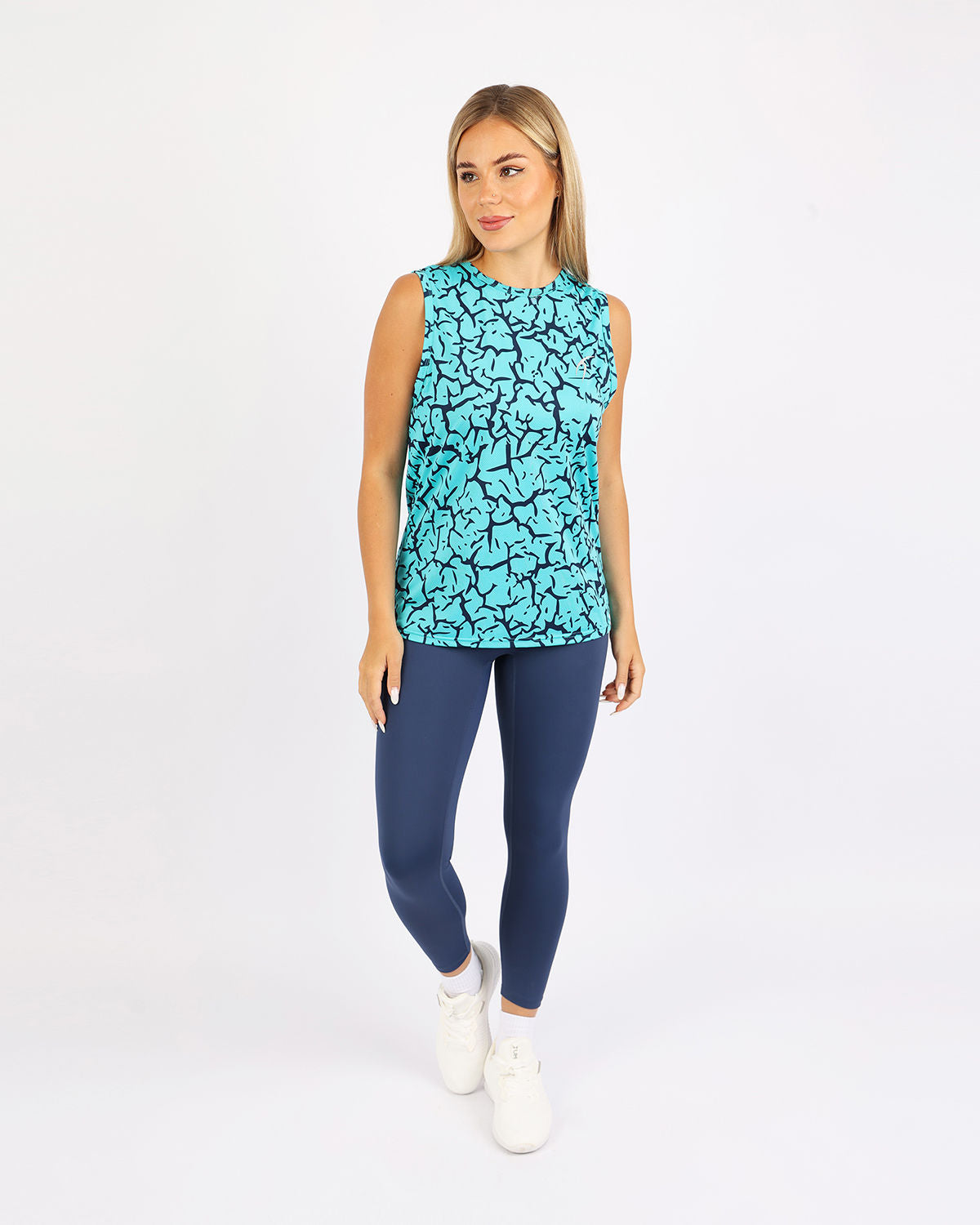 Hyper Sleeveless Turquoise Tank Top-Atum -40158879