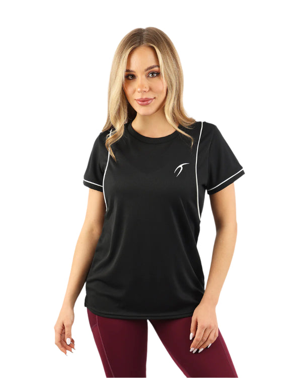 Ultra-Soft Cropped Black T-Shirt-Atum -95247625