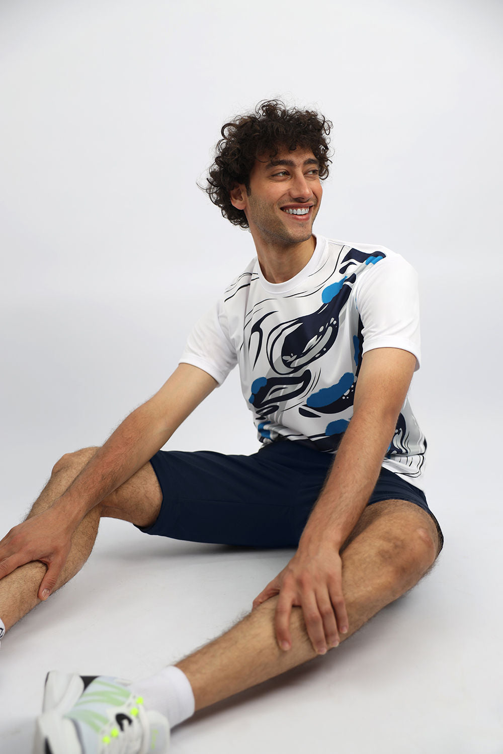 Men's Crew-Neck White T-Shirt-Atum -53867632