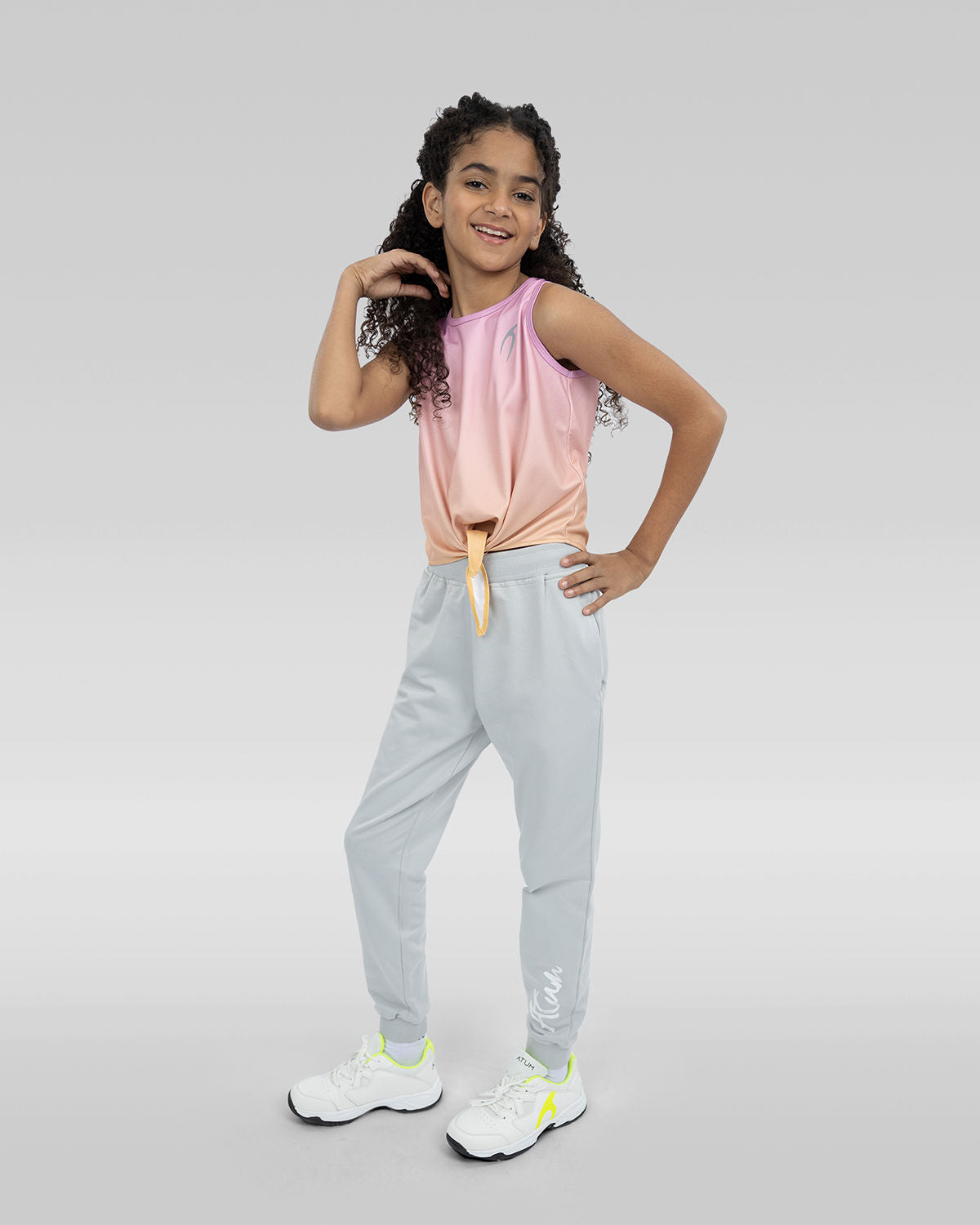 Girls Plain Rose Tank Top-Atum -91812158