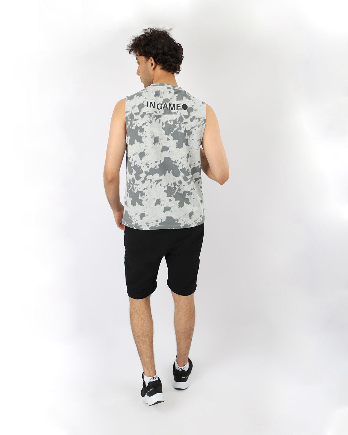 Men's Essential Gray Tank Top-Atum -49517376