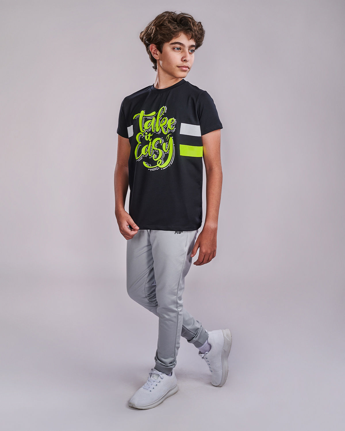 Boy's Basic Printed Black T-shirt-Atum -21573828