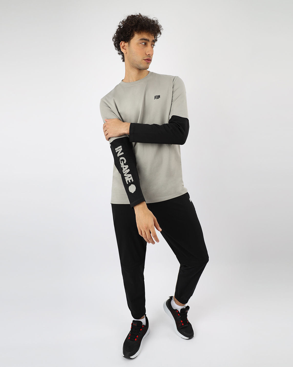 Men's Cotton Gray T-Shirt-Atum -94642510