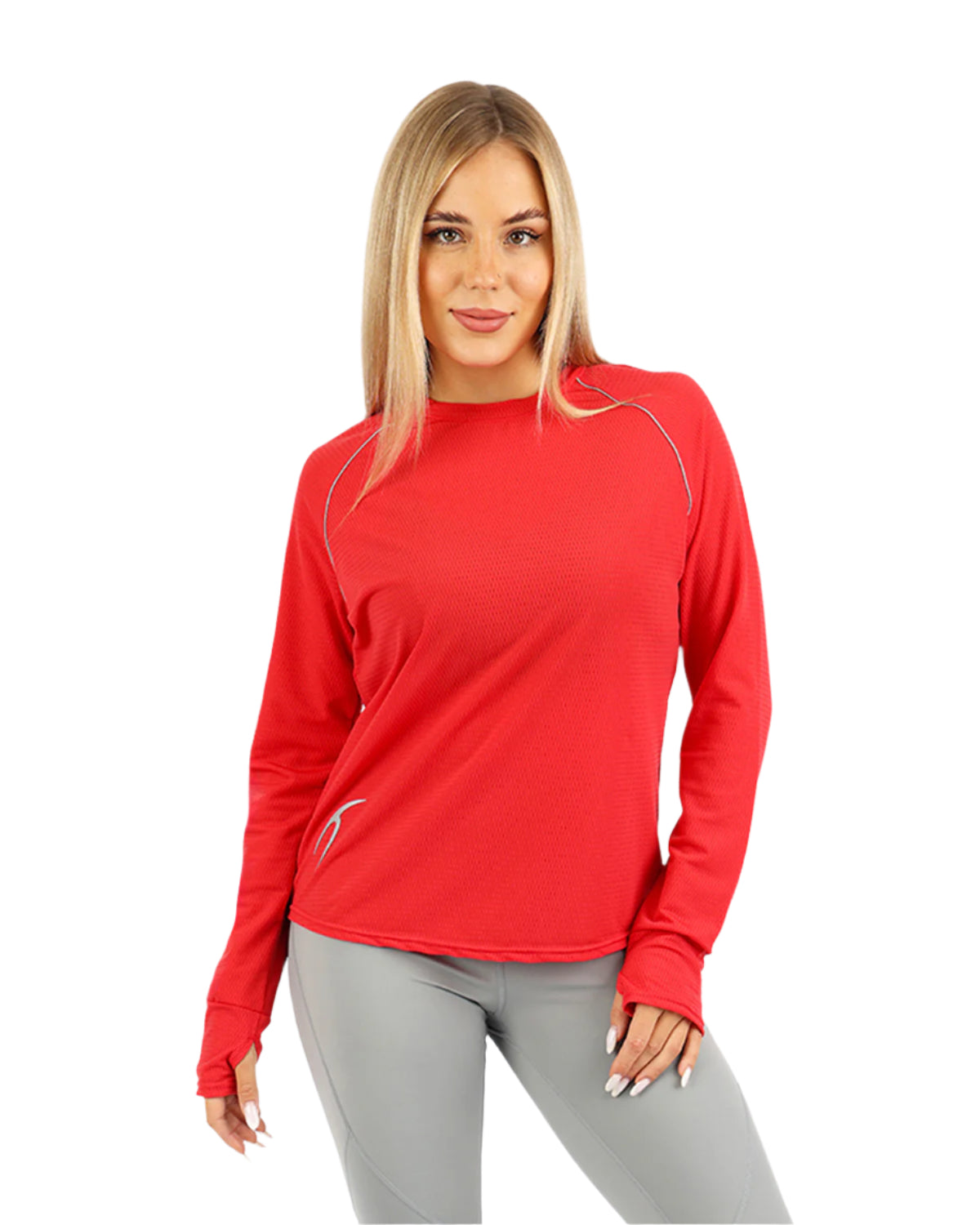 Long-Sleeve Training Red Top-Atum -13080510