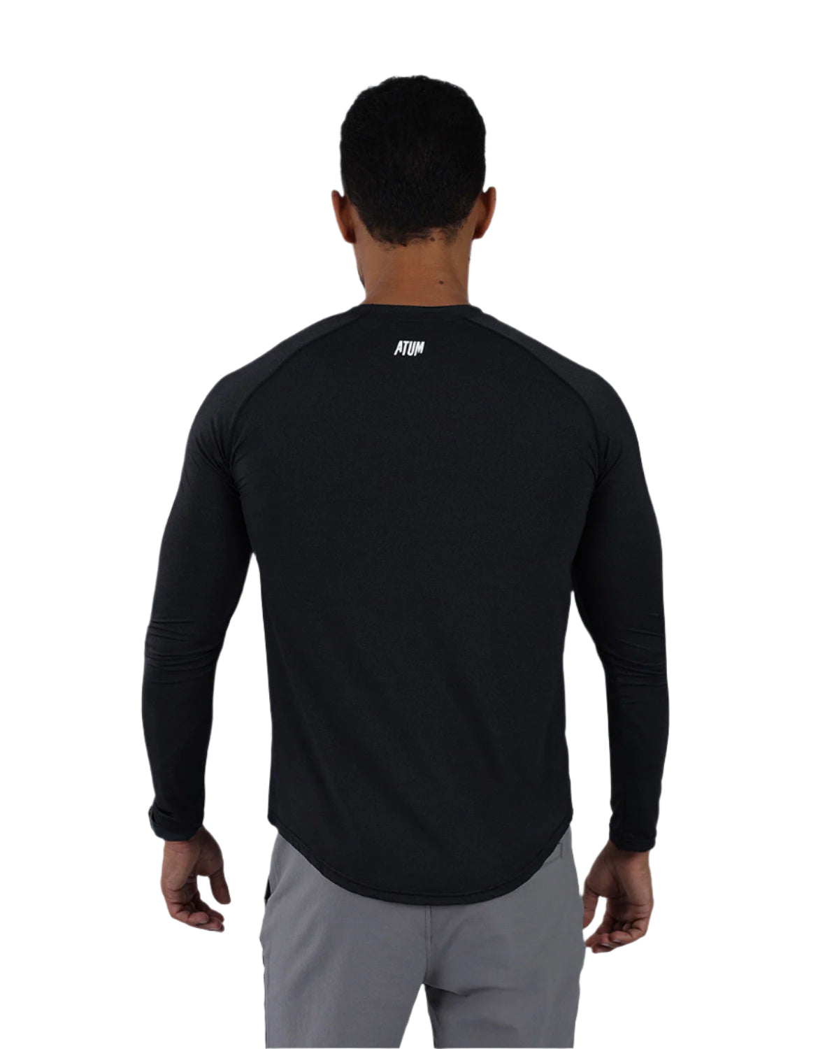 Long Sleeve Running Black Tee-Atum -342029