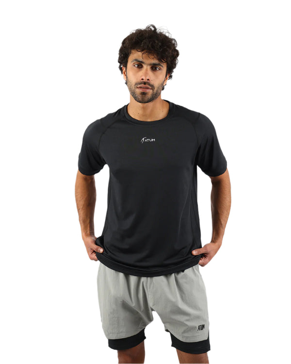 Energy Flow Men's Black T-Shirt-Atum -71620374