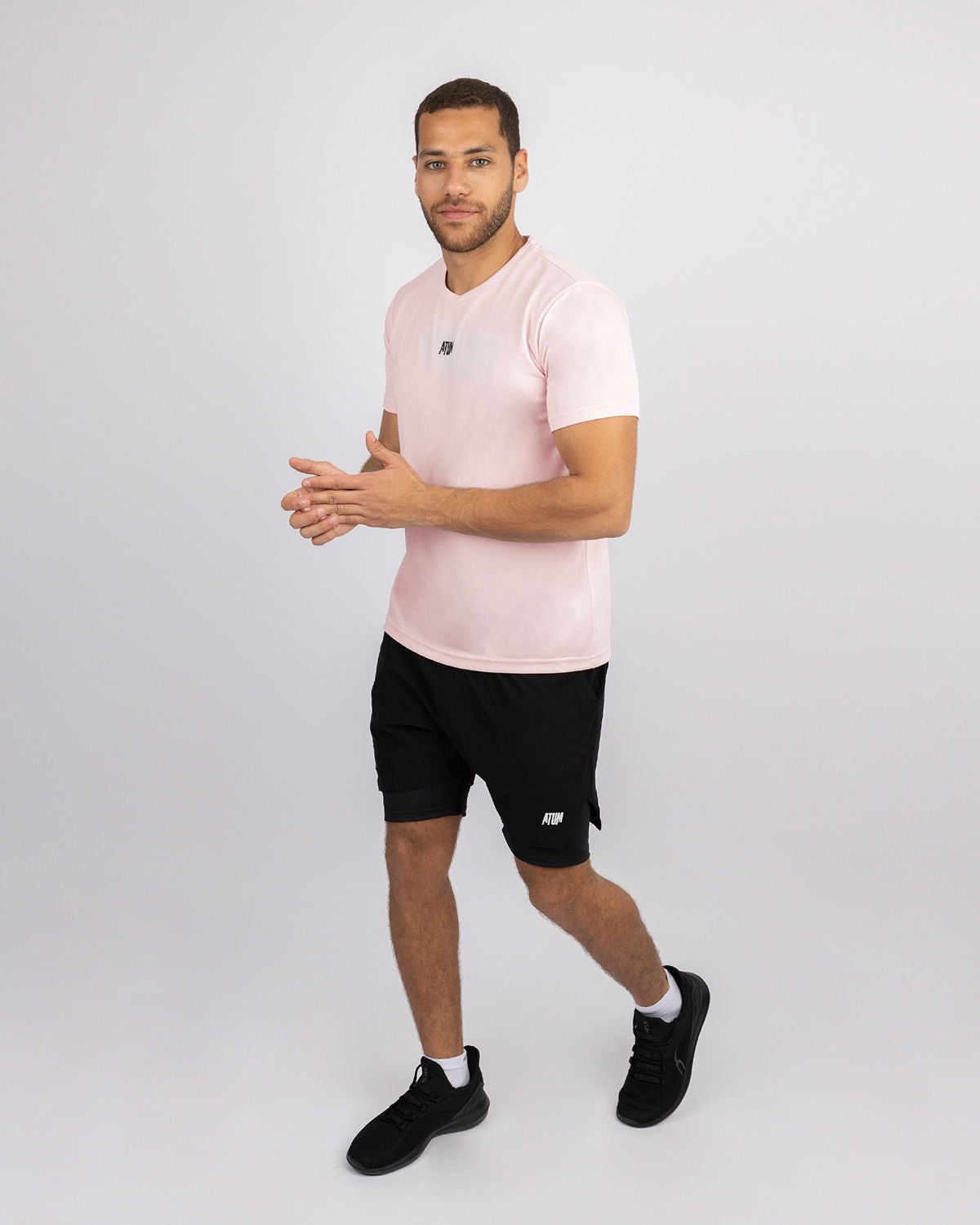 Squat Core Mesh Rose T-Shirt-Atum -12250478