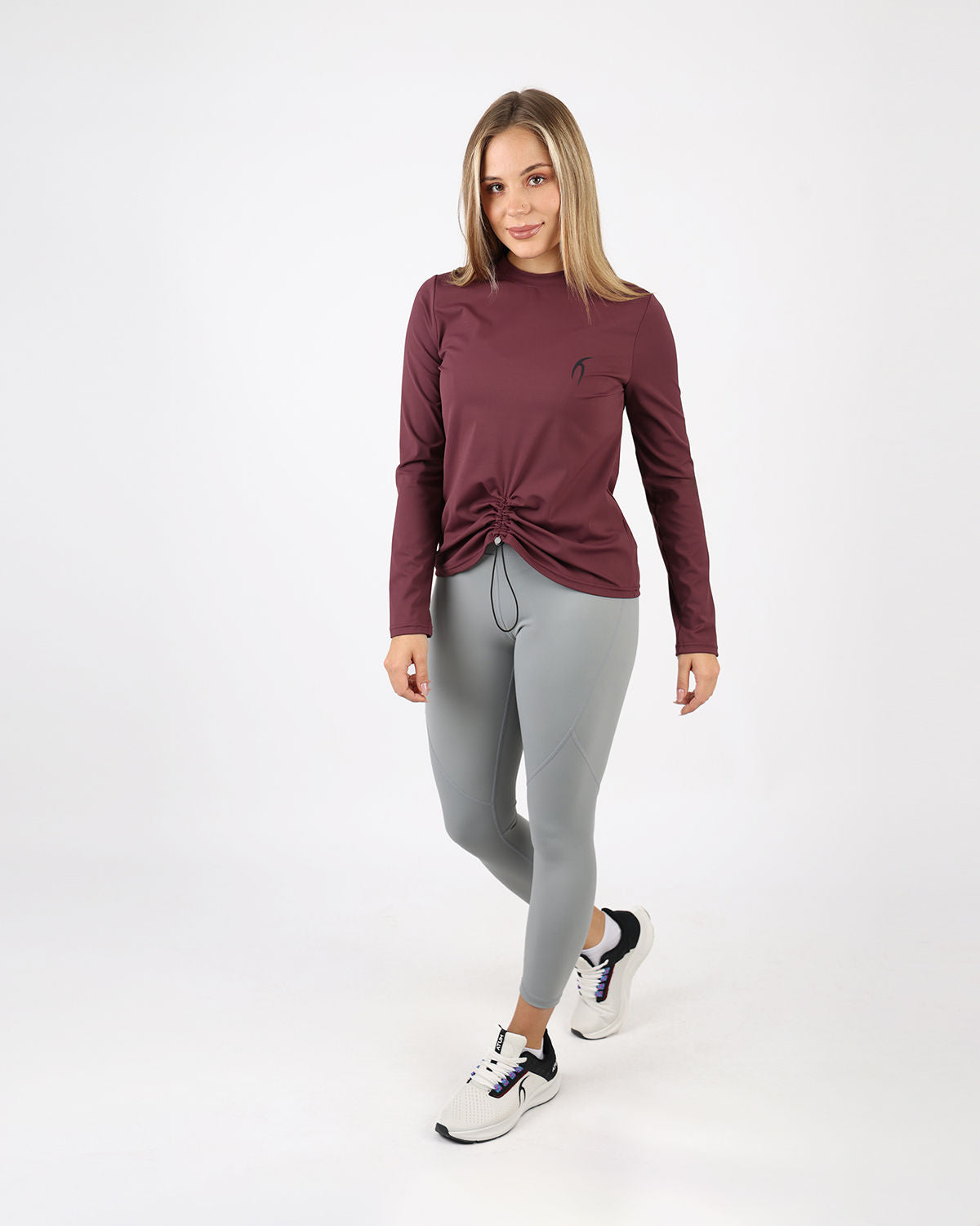 Training Long-Sleeve Burgundy T-Shirt-Atum -46451075