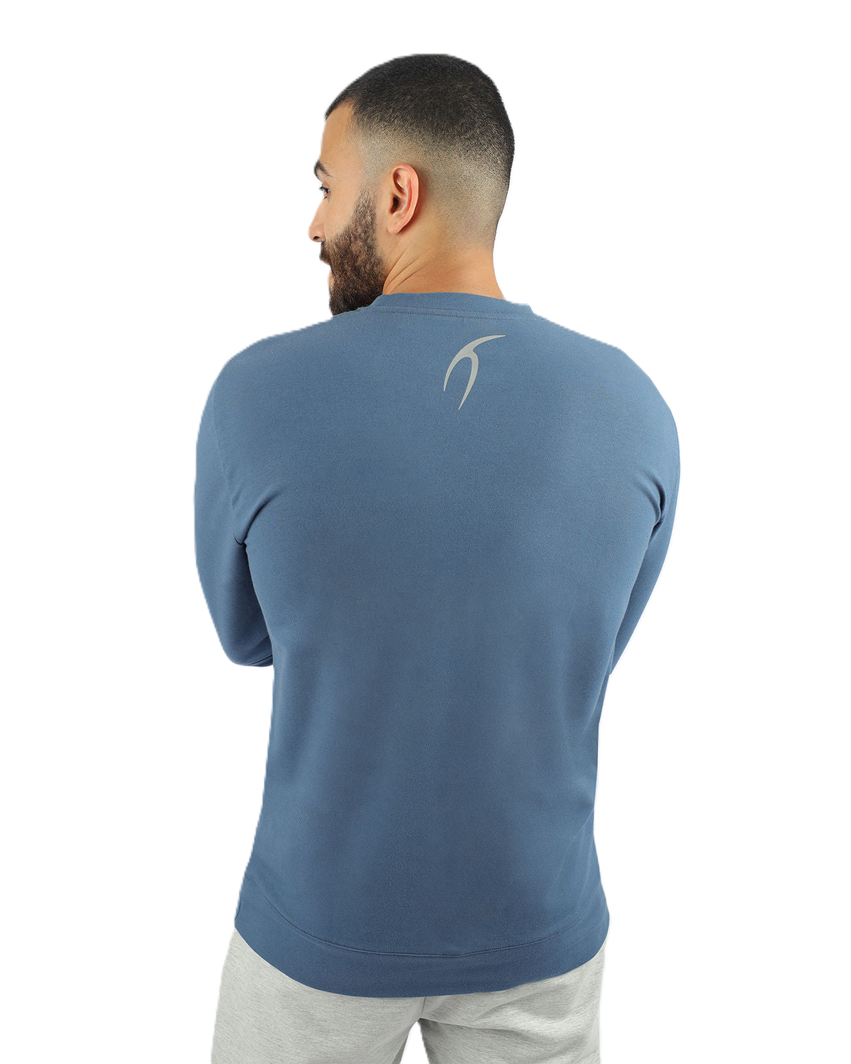 Men's Long-Sleeve Navy T-Shirt-Atum -46385590