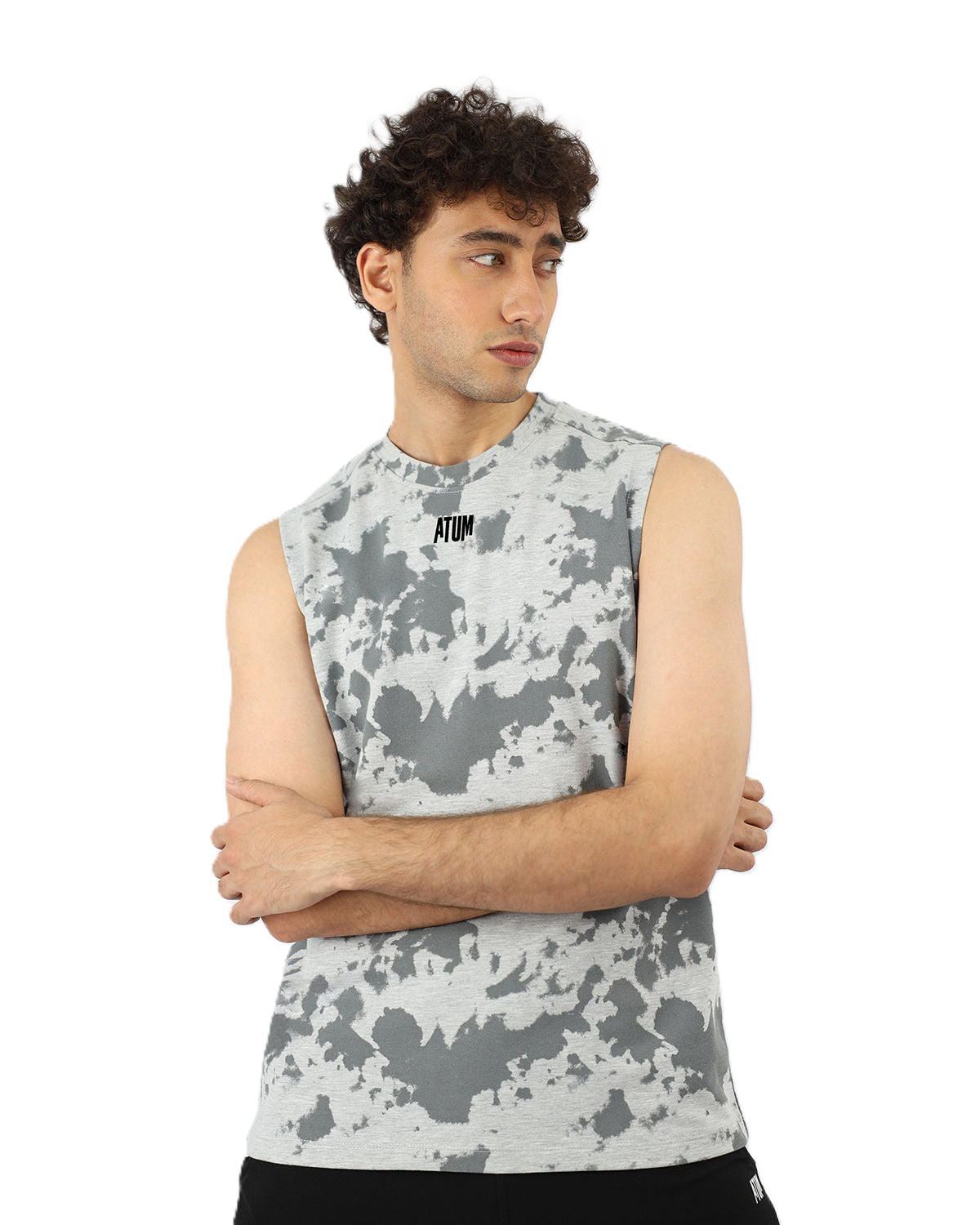 Men's Essential Gray Tank Top-Atum -98595274