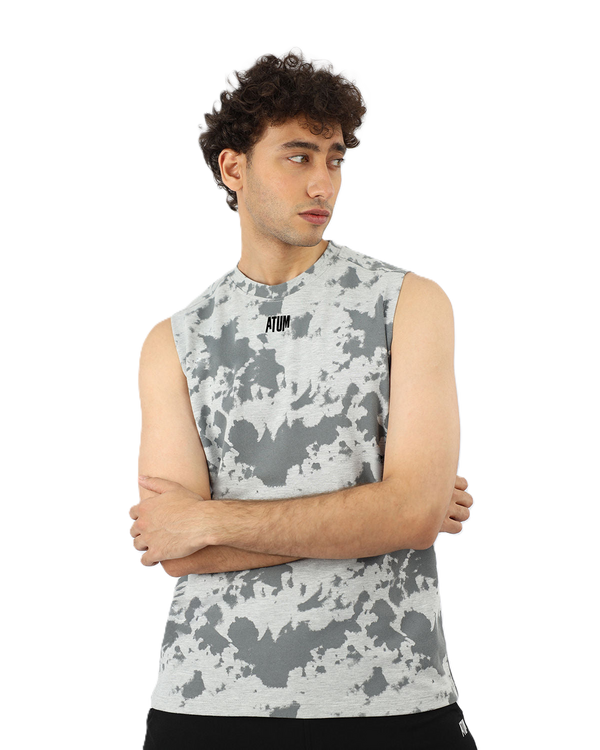 Men's Essential Gray Tank Top-Atum -98595274