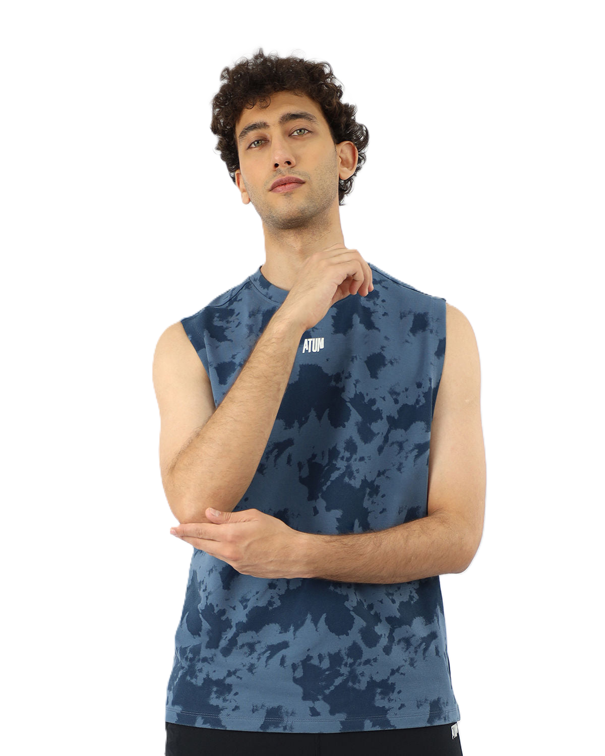Men's Essential Navy Tank Top-Atum -3897284