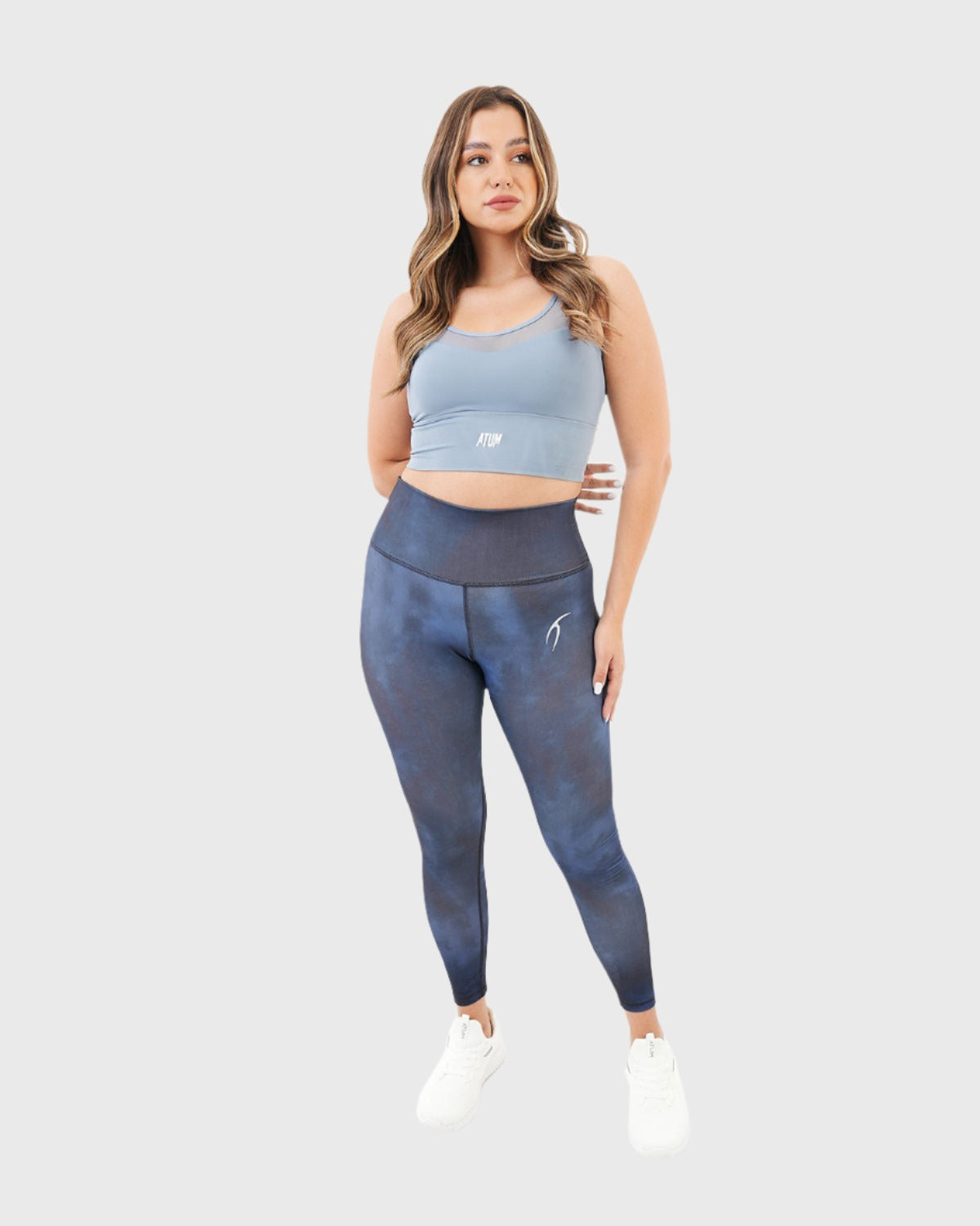 Yoga Printed Navy Leggings-Atum -53675953