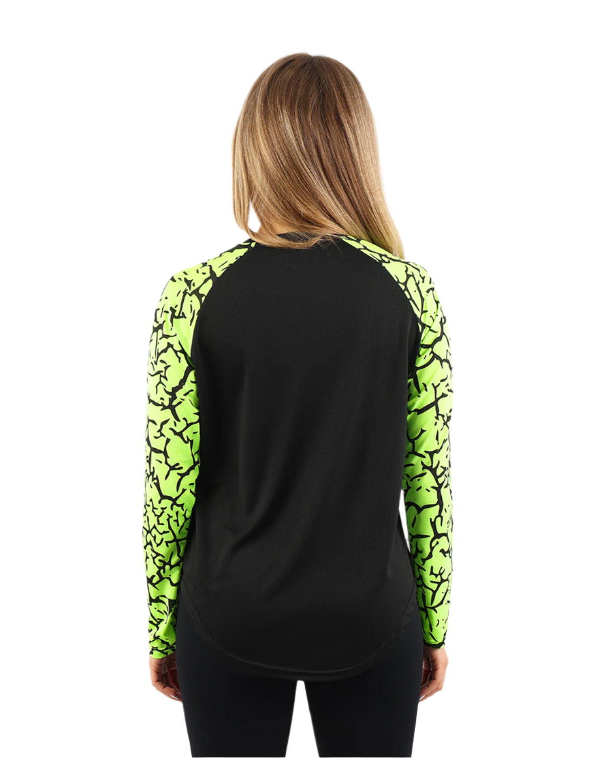 Crew Neck Long Sleeve Green Top-Atum -32448460