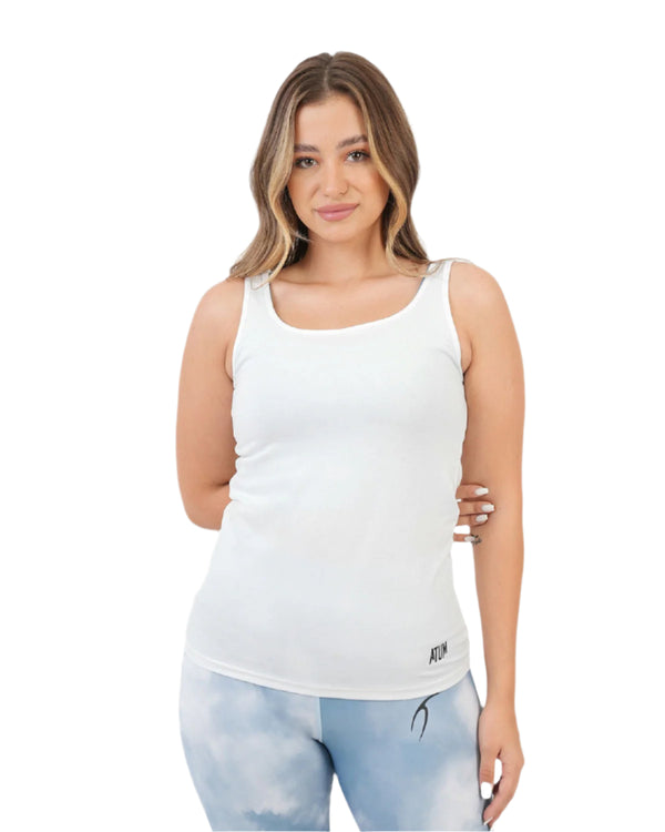 Basic White Tank Top-Atum -49269610