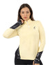 Women's Quarter Zip Light Yellow Top