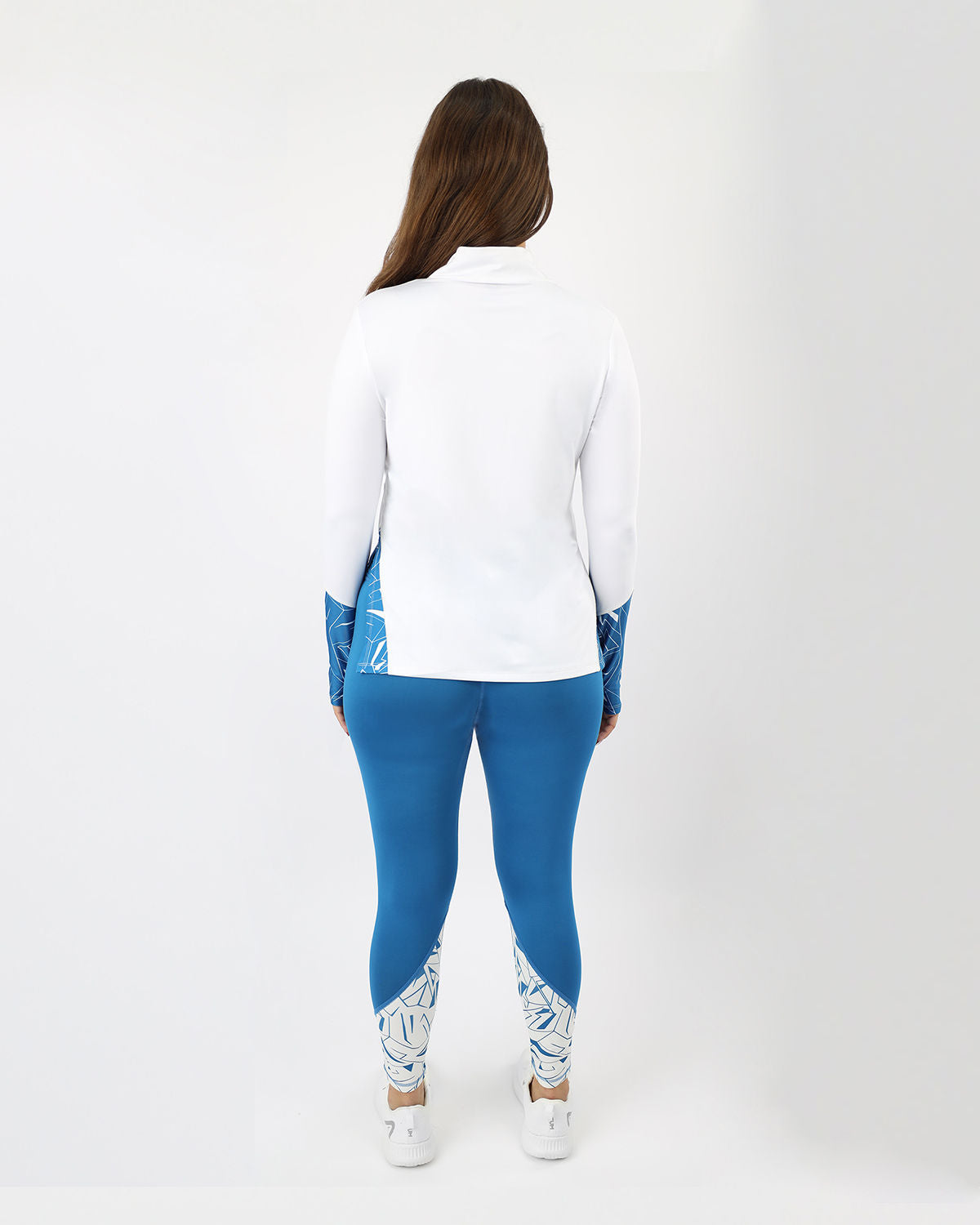 Women's Quarter Zip White Top-Atum -67874293