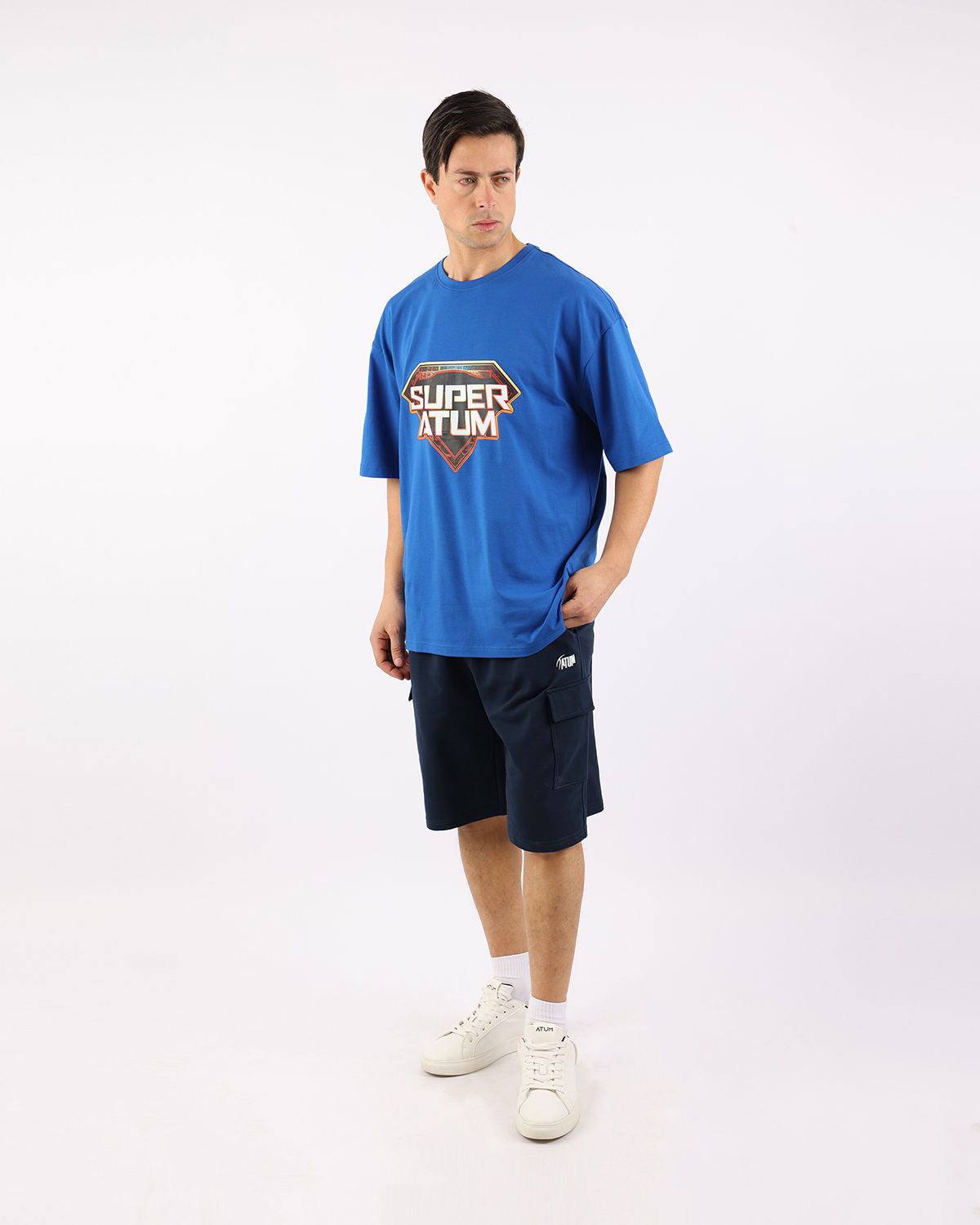 Essential Cargo Men's Navy Shorts-Atum -30064184