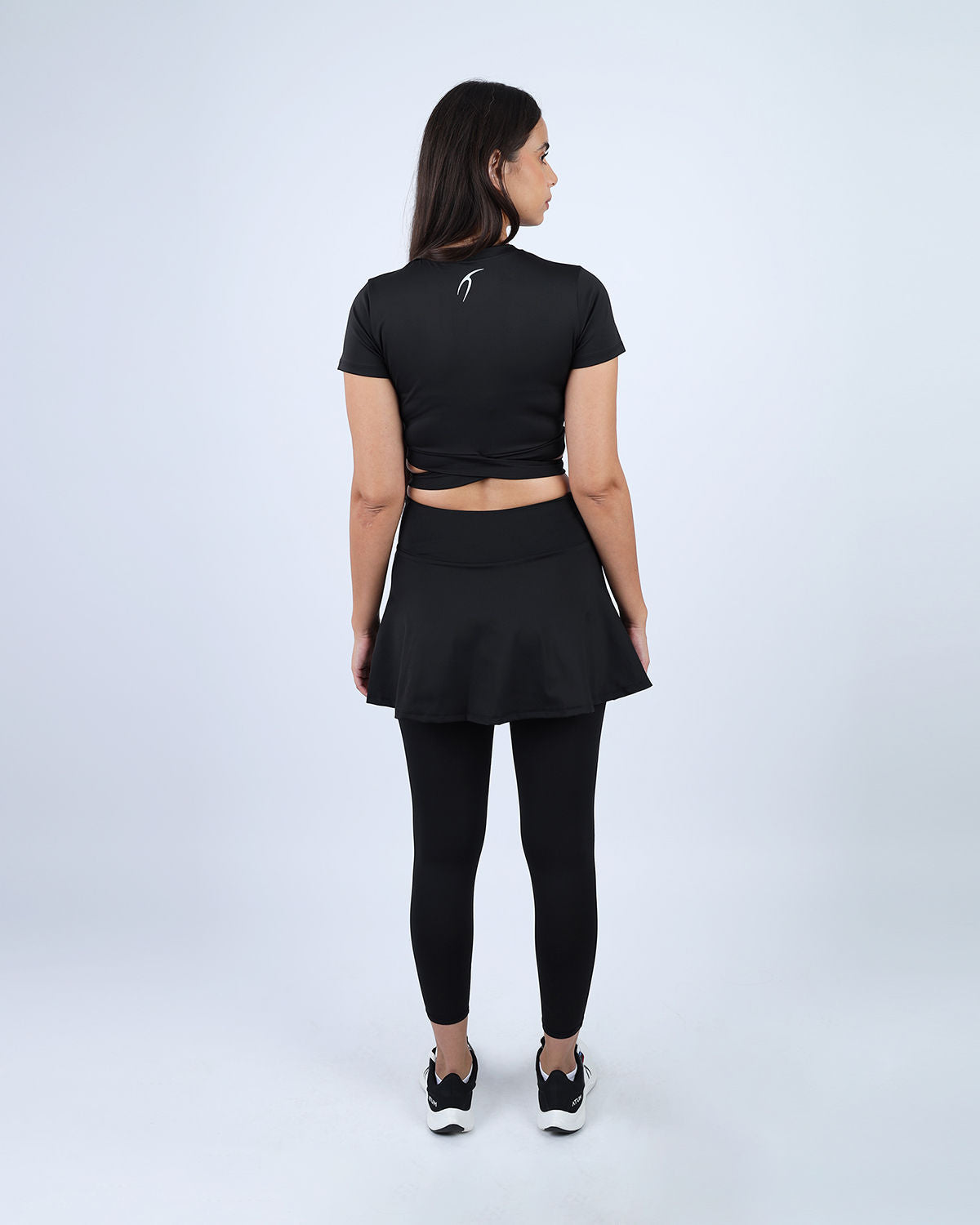 Flexi Flair Skirted Black Leggings-Atum -5351116