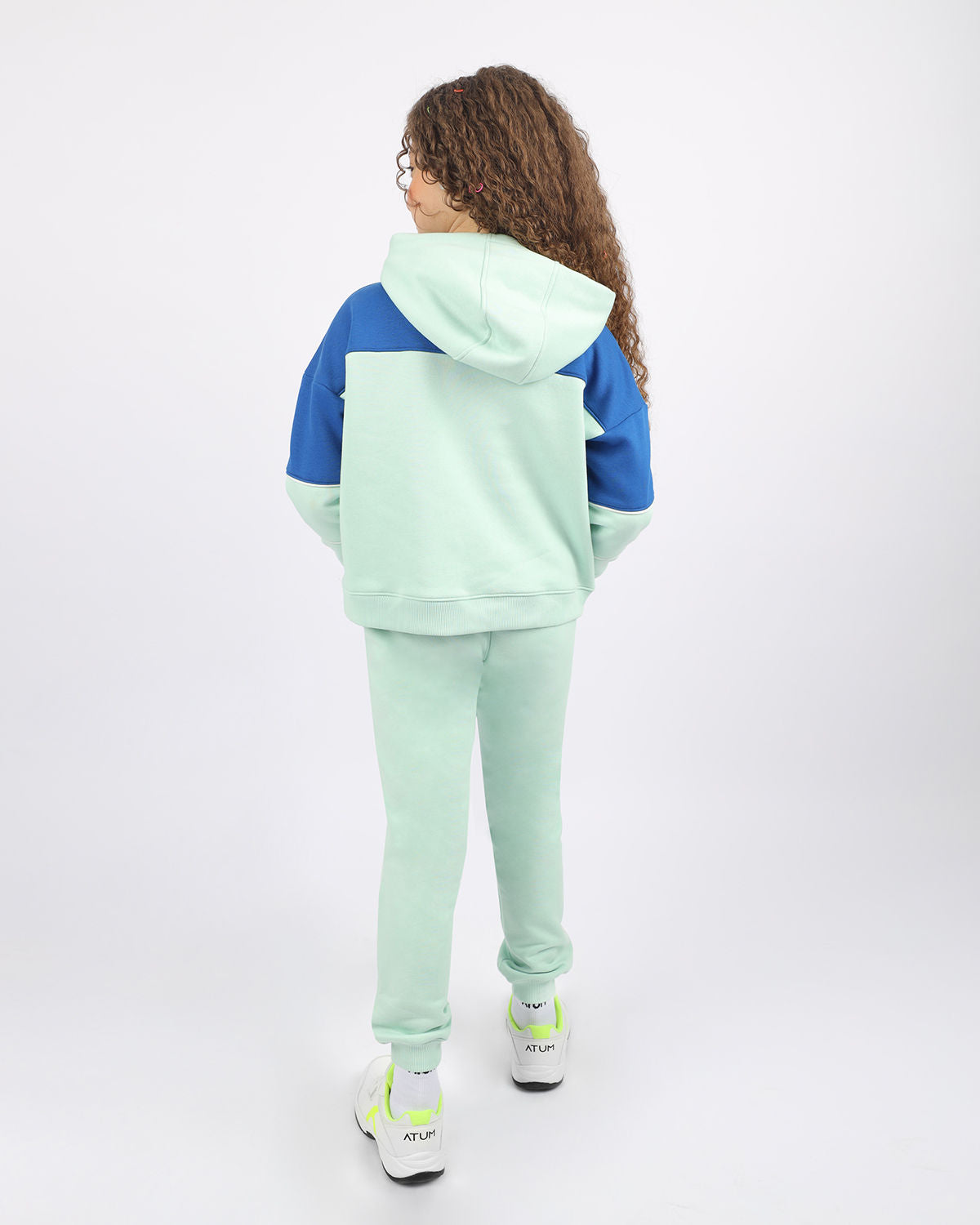 Girl's Quarter Mint Zip Hoodie-Atum -73954784