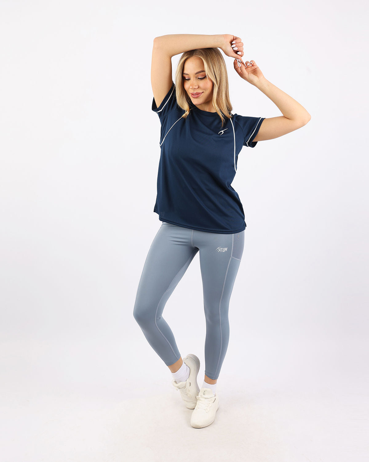 Ultra-Soft Cropped Blue T-Shirt-Atum -99869324