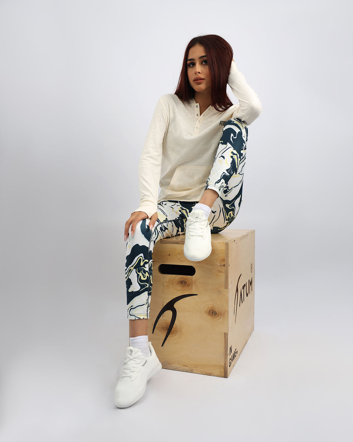 Women's Hooded White T-Shirt-Atum -1963972