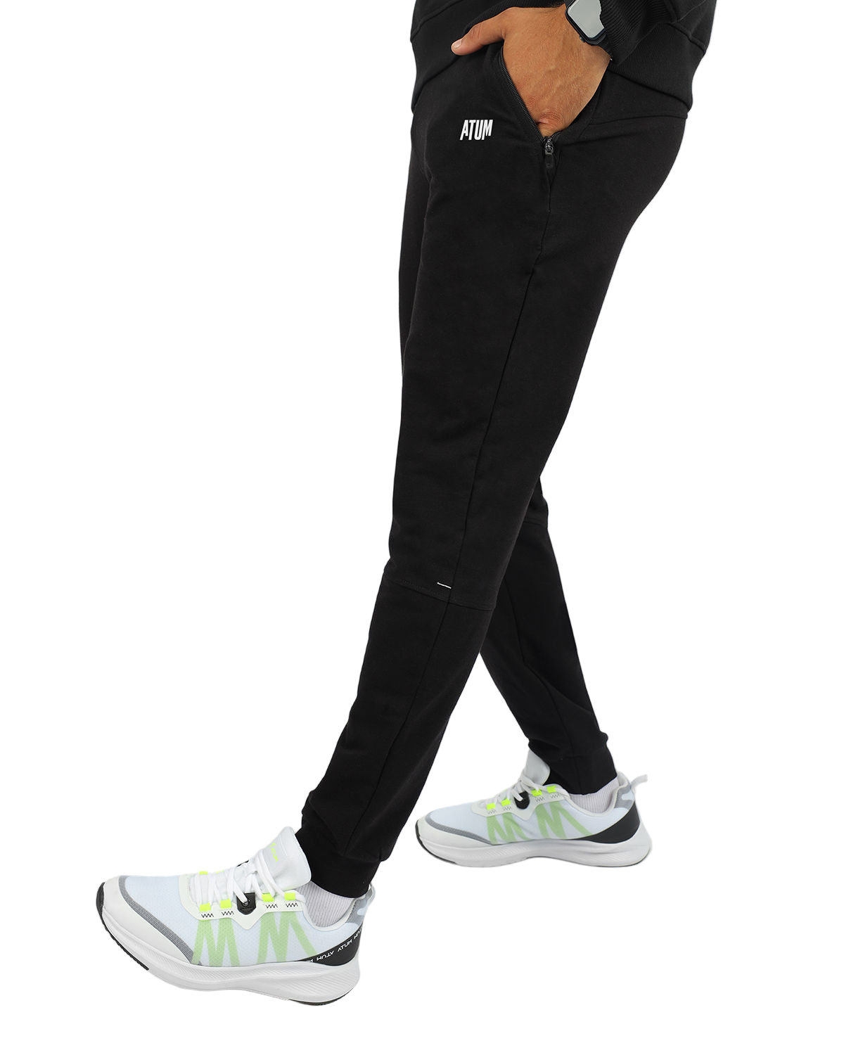 Men's Essential Black Jogger Pants-Atum -88387580
