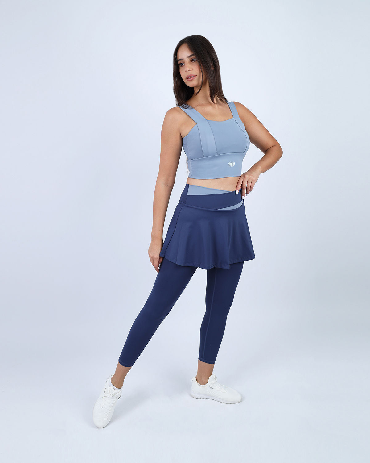 Flexi Flair Skirted Navy Leggings-Atum -15577620