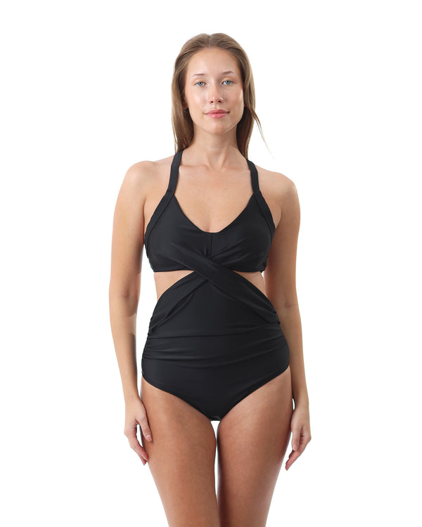 Twist Wave Black Swimsuit-Atum -80218853