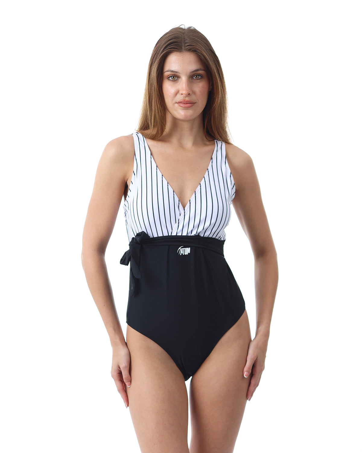Coastal Charm Black Swimsuit-Atum -81394047